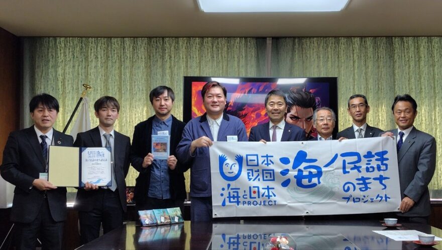 鎌倉市が舞台「海ノ民話」アニメーションを鎌倉市長に報告！